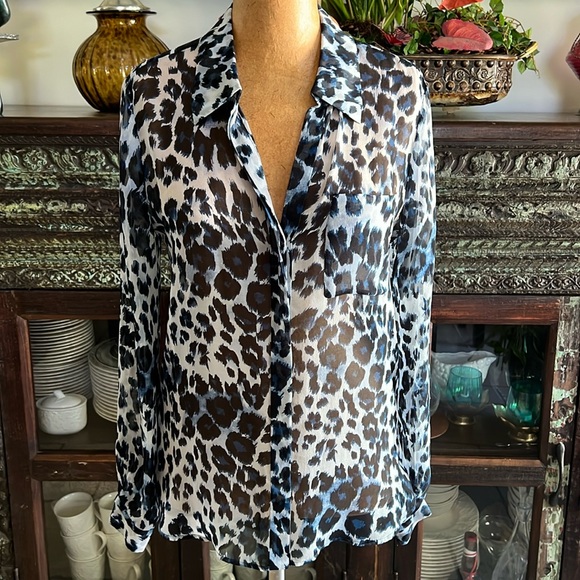 Pretty Semi-Sheer Top by Diane Von Furstenberg-sz4 - Picture 1 of 7
